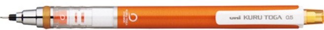 【YUBU】三菱 KURU TOGA 旋轉自動鉛筆 1P M5-452 不易斷芯, 1個, 0.5mm 橘色 M5-450
