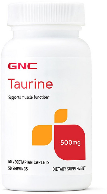 GNC 타우린 500mg 베지테리안 캐플렛, 50정, 1개