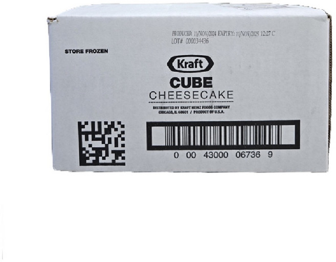 크래프트 큐브 치즈케익 3kg, 1박스