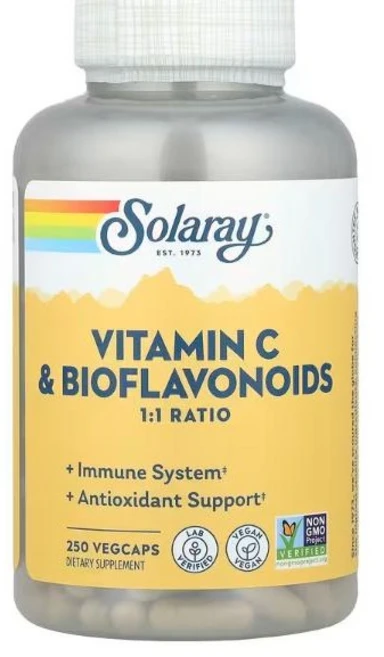 쏠라레이 비타민C 앤드 바이오플라보노이드 베지 캡슐 250정, 제품상세정보참조, 상세참조, 1개 - 쿠팡