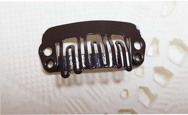 Calandiva U형 가발 고정 똑딱핀, 브라운, 5개