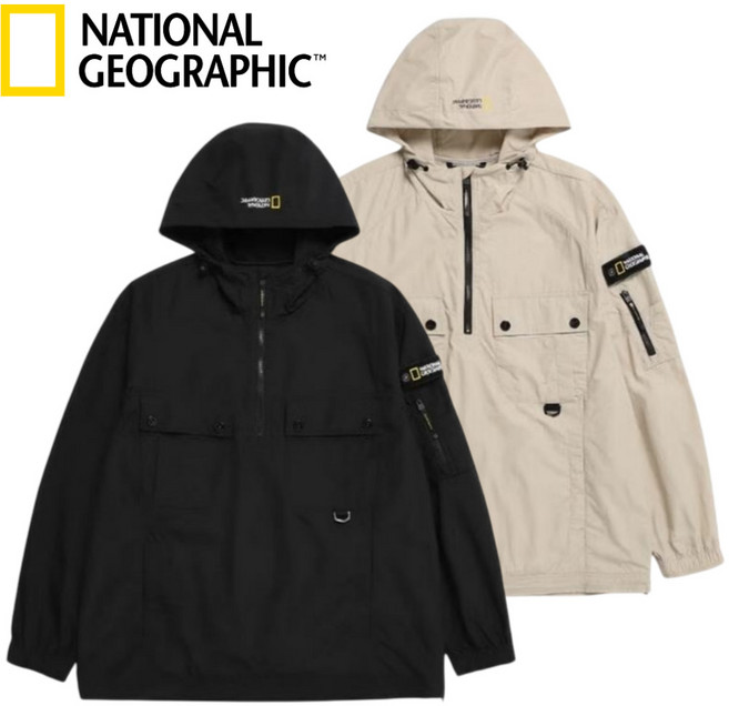 [매장발송] 내셔널지오그래픽 남여공용 바람막이 아노락 점퍼 경량 트레이닝 봄 여름 러닝 등산 이월상품