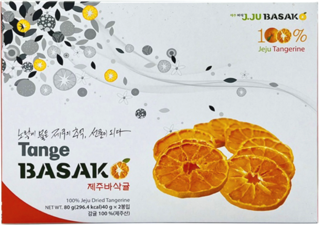 제주 바삭귤 80g 건귤칩 감귤 말린귤 건강간식 무설탕 특산품, 40g, 2개