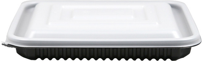 [일용상회]사각 찜용기 JH 23193 소 900ml 200세트 검정, 200개, 1세트