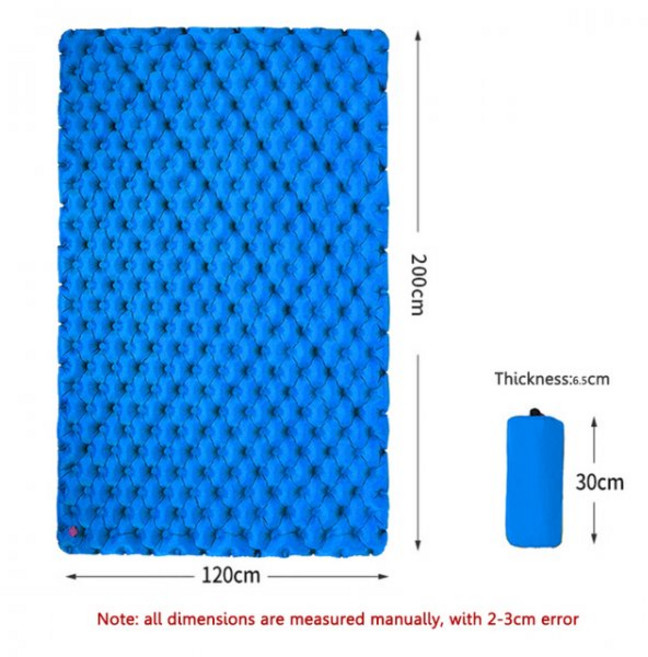 캠핑용 자동 휴대용 에어 카페트 매트 러그 러그리스 접이식 피크닉 담요 여행 쿠션 슬리핑 침대 장비, 사파이어 블루