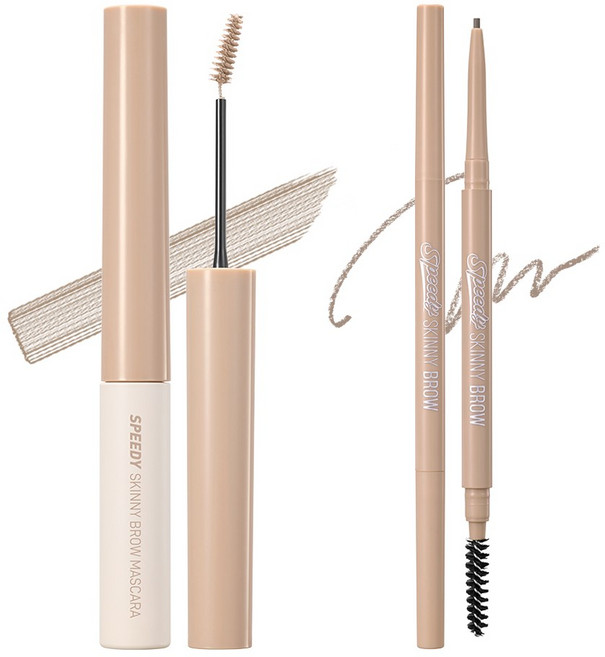 [SET] 페리페라 스피디 스키니 브로우+스피디 스키니 브로우 마스카라, 브로우_012 밀키토프, 브로우카라_009 밀키애쉬
