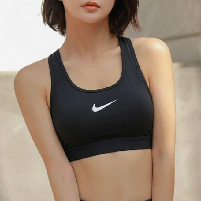 나이키 TQ720 스포츠브라 여성 스우시 미디엄 서포트 패드 헬스 요가 러닝