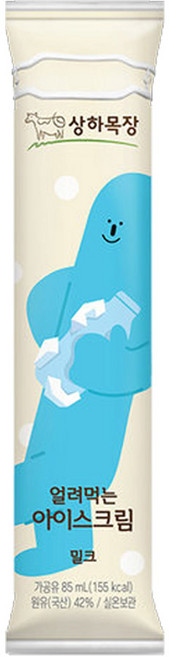 상하목장 얼려먹는 아이스크림 밀크, 85ml, 6개