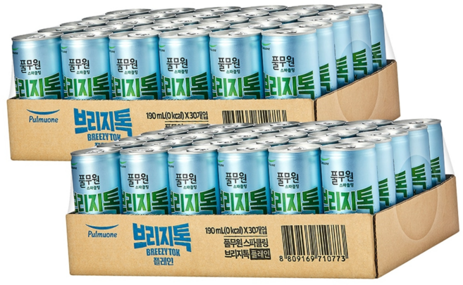 브리지톡 캔 탄산수, 60개, 190ml