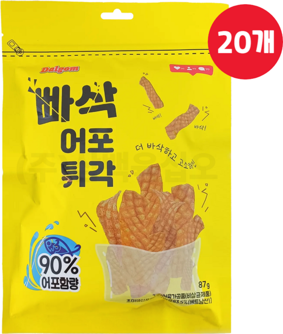 빠삭 어포 튀각 90g 1box, 20개