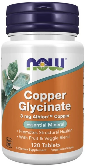 나우푸드 구리 글리시네이트 3mg 알비온 타블렛, 1개, 120정 - 쿠팡