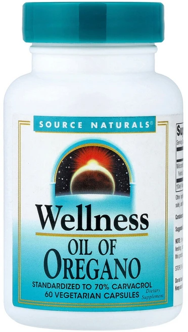 소스내츄럴스 Wellness 오레가노 오일 60 베지 캡슐 비건 카르바크롤 글루텐프리, 1개, 60정 - 쿠팡