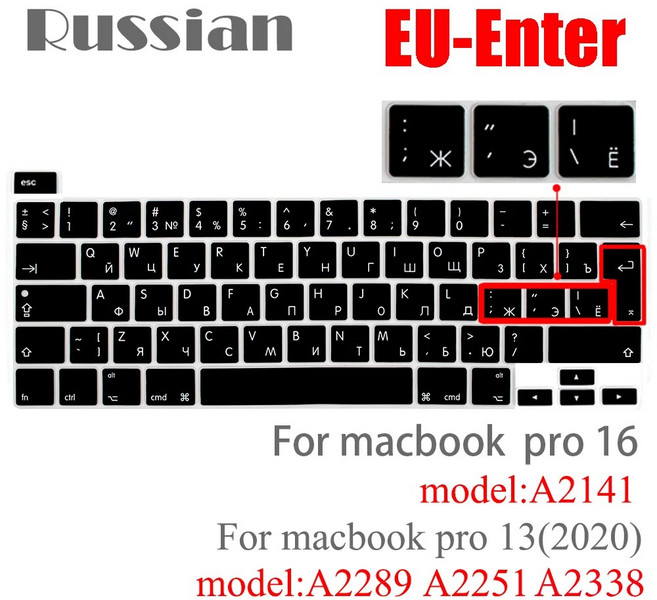 우크라이나 EU AIR 키보드 커버 A2442A2681A2338A2159 14 스킨 부드러운 실리콘 A2337 15 16 M1 보호대 13