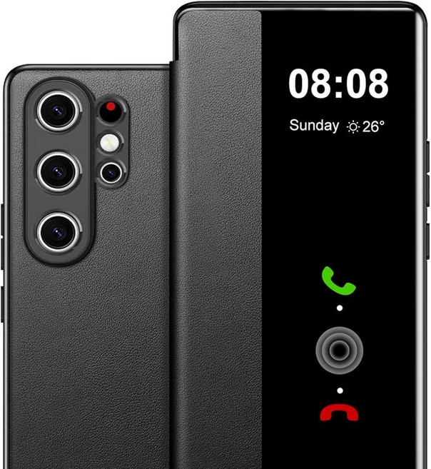 삼성 갤럭시 s25 울트라 케이스 가죽커버 플랩형s25플러스 스마트윈도 s25 하드커버 충격방지