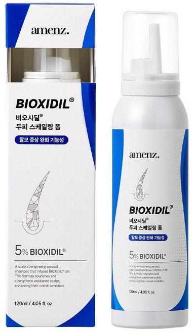 어맨즈 비오시딜 탈모 증상 완화 두피케어 모공 스케일링 샴푸 폼 30일, 1개, 120ml