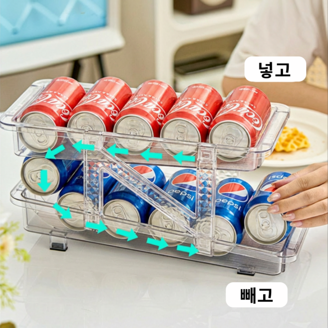 모든랩 캔 음료 자동정렬 디스펜서, 1개, 투명