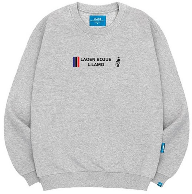 L.LAMO 엘라모 기모M 봉쥬르라모 맨투맨 남녀공용 빅사이즈 S~4XL