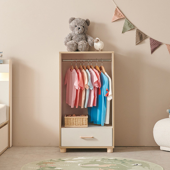 아임 600 행거 옷걸이 수납옷장, 크림화이트