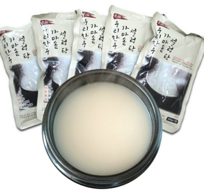 채재이 명품 우리 한우 가마솥 설렁탕 10팩 순수사골국물, 400g, 11개