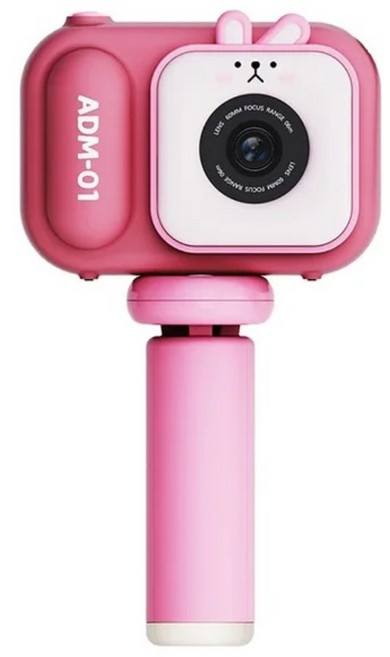 미니 어린이 카메라 2.4 인치 4800W HD 듀얼 카메라 만화 귀여운 어린이 디지털 캠코더 장난감 선물 삼각대 지지대 TF 카드 포함, [02] Pink, 1개