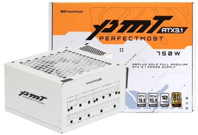 darkFlash 퍼펙트모스트 750W 80PLUS 골드 풀모듈러 ATX3.1 파워 화이트 (ATX 750W), 선택하세요