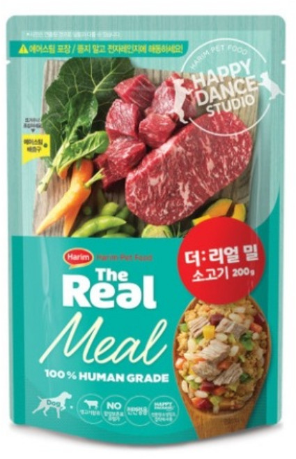 더리얼 밀 소고기 200g X 3개, 하림펫푸드 더리얼 밀 소고기 200g x 3개입 / 강