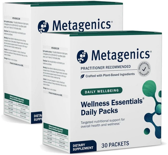 메타제닉스 웰니스 에센셜 멀티비타민 미네랄 30포입 Metagenics Wellness Essentials, 2개, 30정 - 쿠팡