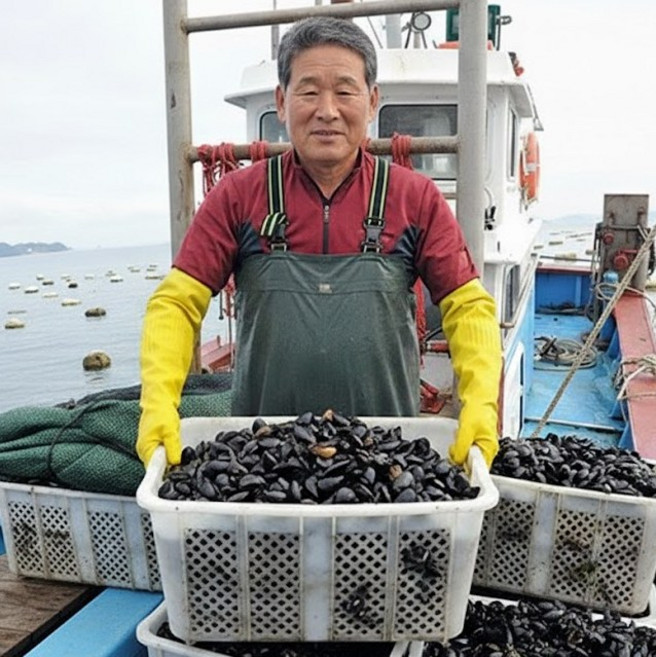 산지직송 경남 통영 자연산 홍합, 6kg