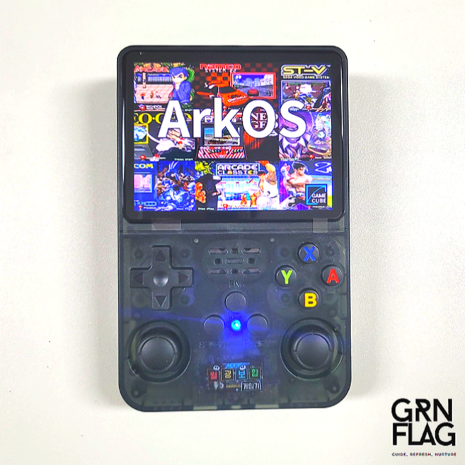 그린플래그 R36S 한방팩 내장 장착 한글 휴대용 레트로 게임기, 블랙, 256G (한글 게임팩 내장), 휴대용 미니 게임기