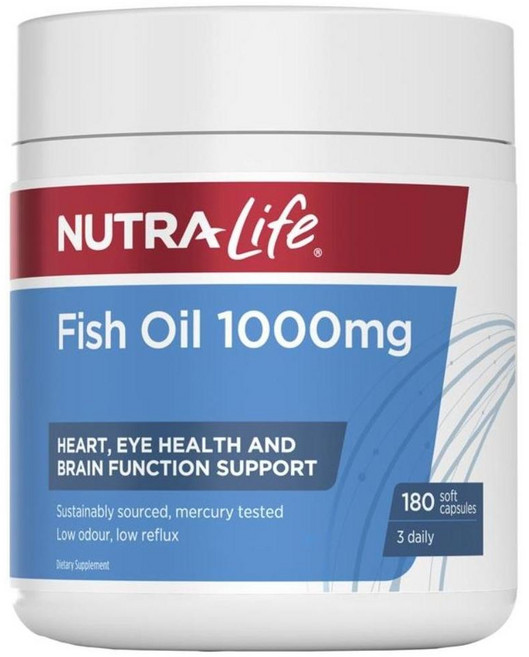 뉴트라라이프 피쉬오일 오메가3 1000mg 180정, 1개