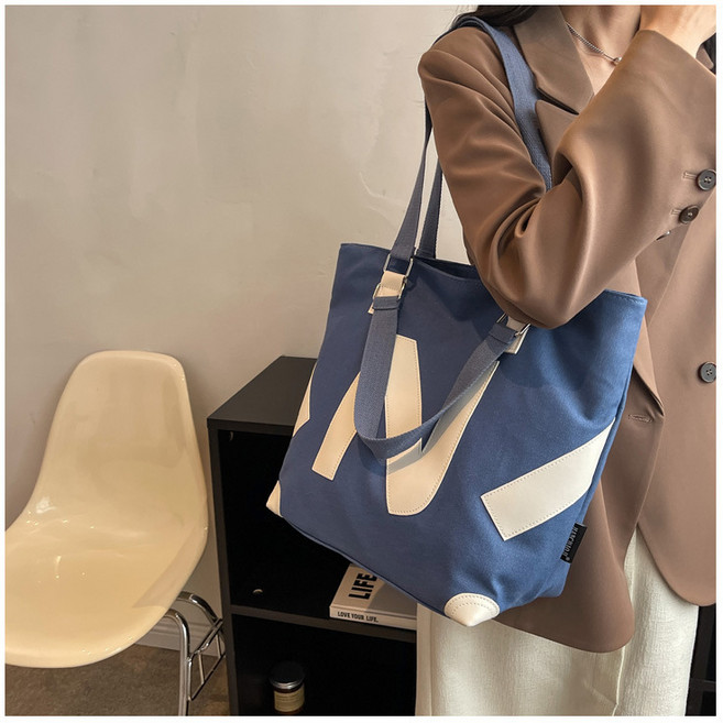 뉴욕갬성 고퀄 여성 캔버스 쇼퍼백 지퍼 에코백