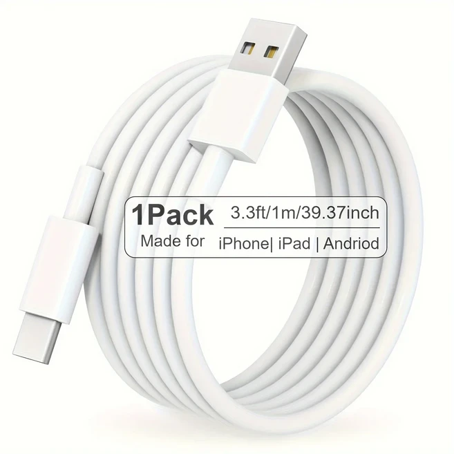 iPhone 16 15용 apple 호환 MFi 인증 차량용 충전기 Carplay 케이블 15/Plus/Pro Max용 USB A - C 코드, 05 1Pc-1m, 01 White