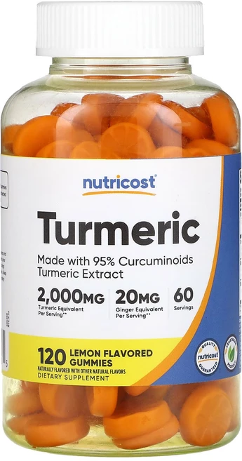 Nutricost 강황 레몬 구미젤리 120개, 1개, 120정 - 쿠팡