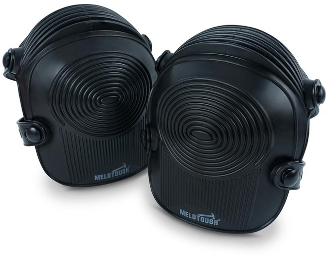 MELOTOUGH 남녀용 작업용 무릎 보호대 - 건축 바닥 시공 지붕 시공용 - 편안하고 미끄럼 방지, 1개, black