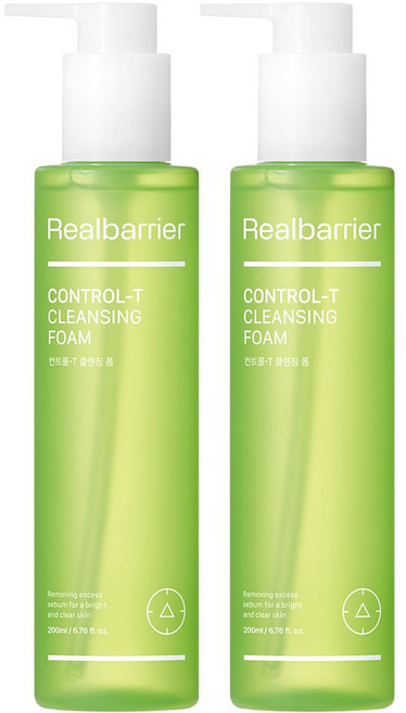 리얼베리어 컨트롤T 클렌징 폼 200ml 1+1, 2세트