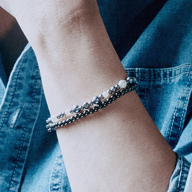 세인트스코트 본사 정품 STJ-SB2049 아에르 멀티 펄 팔찌