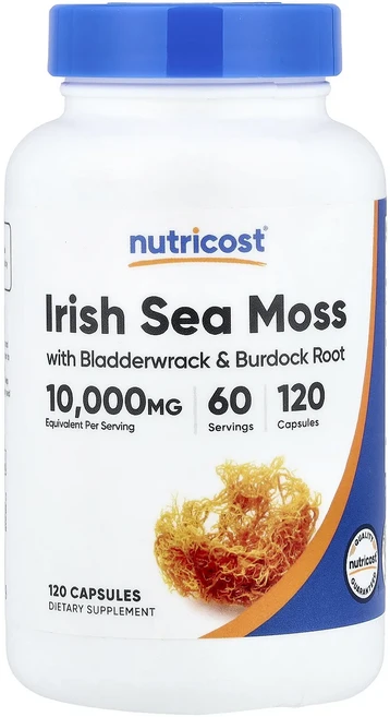 프리미엄상품 Nutricost 아이리쉬 바다 이끼 캡슐 120정 끝내주게잘나가는상품, 1개 - 쿠팡