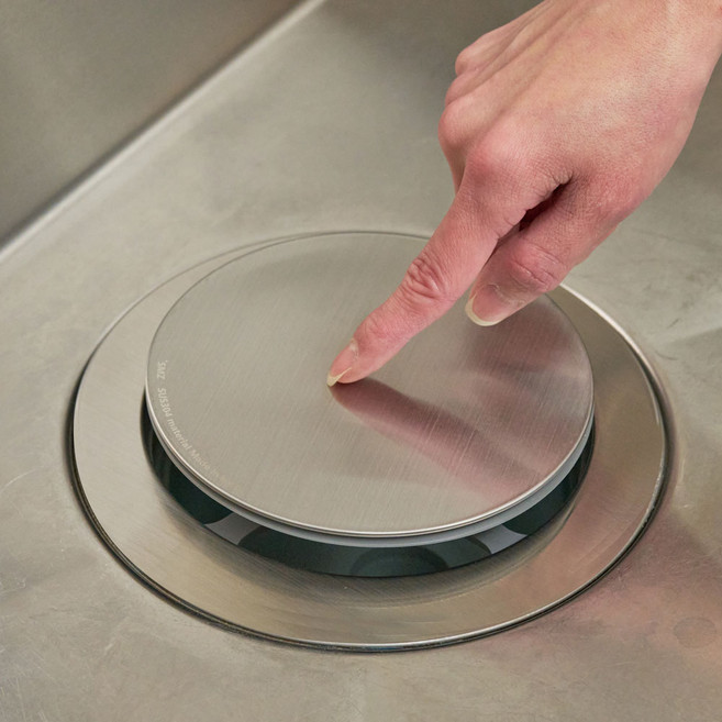 싱크대 배수구 커버 싱크대 하수구 냄새 차단 팝업 덮개 대구경, 싱크대팝업 대구경 스테인리스, 1개