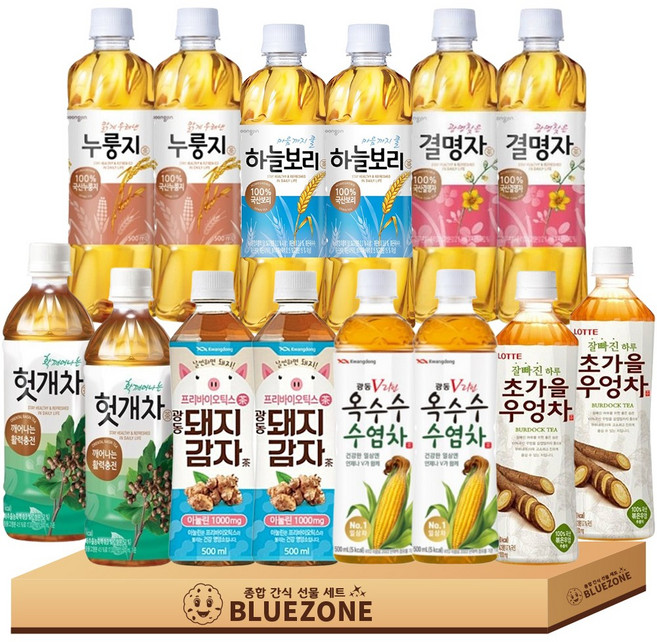 차음료 500ml 모음 A세트 누룽지차2 하늘보리차2 결명자차2 헛개차2 v라인 옥수수수염차2 돼지감자차2 초가을우엉차2, 1개