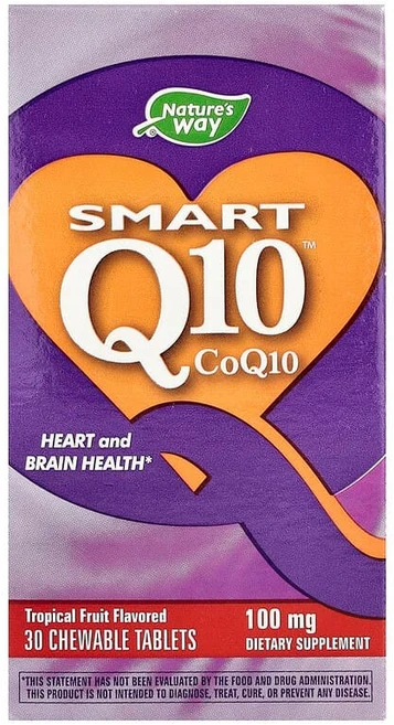 Nature's Way Smart Q10™ 열대 과일 100mg 츄어블 30정 NWY-06113, 성인남녀공용, 1개 - 쿠팡