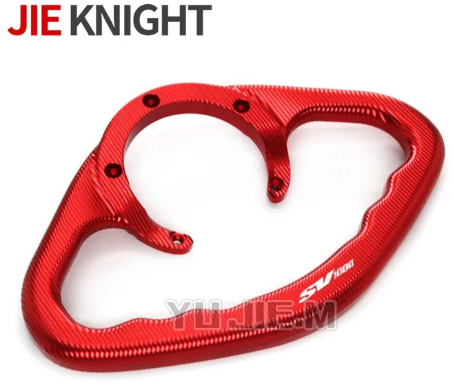 SV 1000 SV1000S SV1000 2003-2007 오토바이 승객 핸드 그립 탱크 그랩 바 핸들 팔걸이, 02 Red