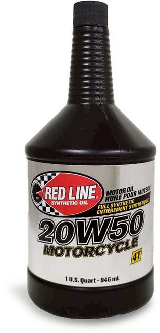 RED LINE 全合成機車機油 適用V型雙缸引擎 卓越潤滑保護 延長引擎壽命, 1個, 20W50