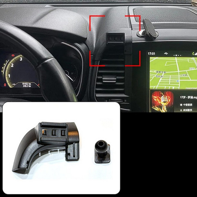 지파츠 르노 QM6 16년 이후 전용 대시보드 차량용 핸드폰 송풍구 거치대 마운트, 1개