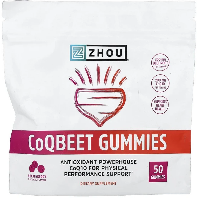 Zhou Nutrition 코엔자임 CoQBeet 구미젤리 허클베리 50개, 1, 50 - 쿠팡