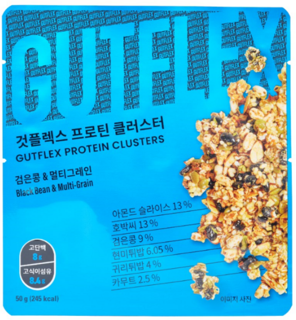 GUTFLEX 것플렉스 프로틴 클러스터 검은콩&멀티그레인 그래놀라, 5개, 50g
