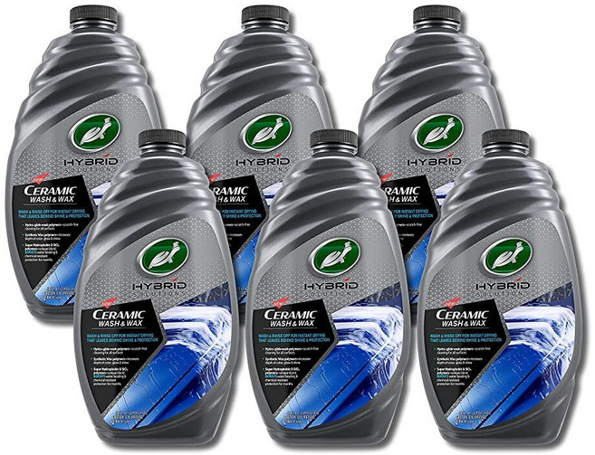 Turtle Wax 53411-6PK Hybrid Solutions 세라믹 워시 및 왁스 간편한 세척 세라믹 주입 포뮬러로 먼지와 얼룩 제거 자동차 트럭 등을 위한 오래