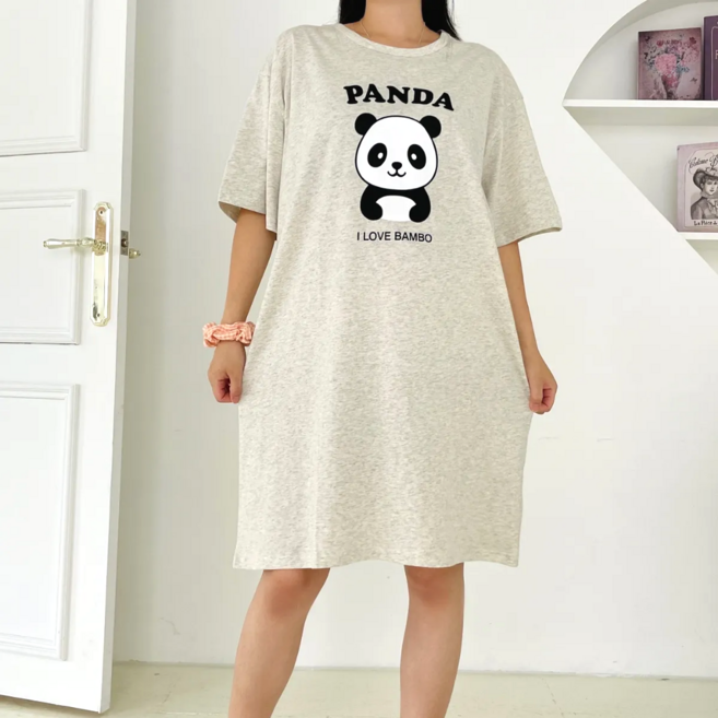 별별모아 반팔 루즈핏 순면 원피스 홈웨어 잠옷 실내복