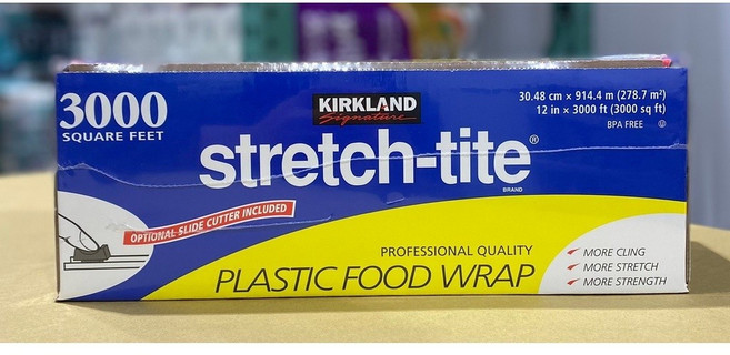 Kirkland Signature 科克蘭 保鮮膜 3000平方英尺 BPA Free, 1個, 貨運宅配