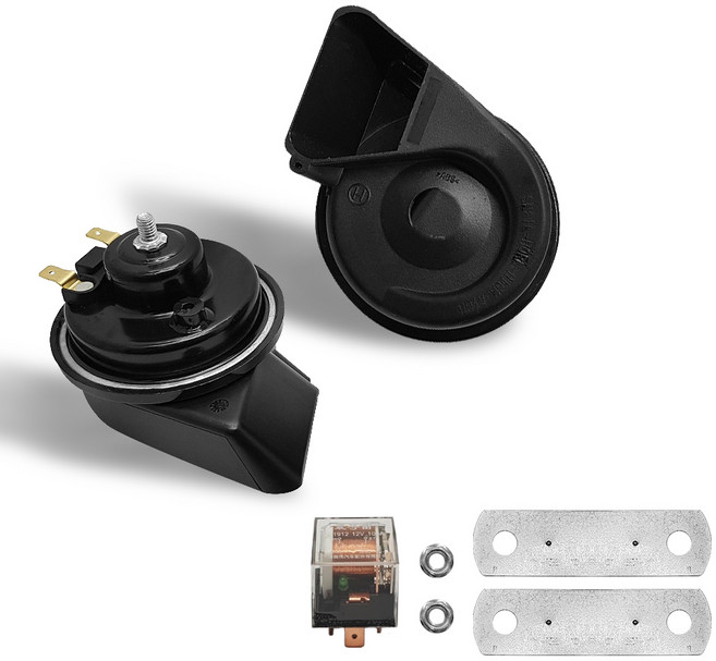 MOXI 12V 오토바이 자동차 크락션 클락션 에쿠스혼 전자혼 릴레이포함, 1세트