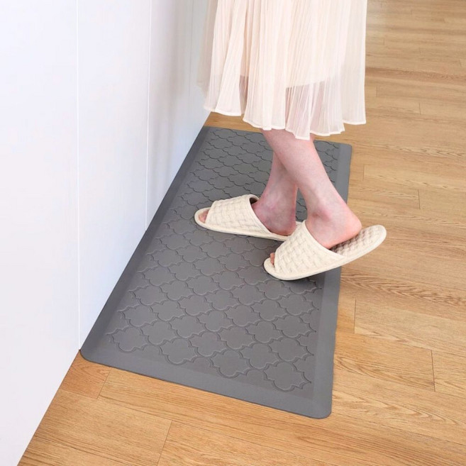 포시엘라 pvc 주방 싱크대 발매트 12T, 그레이, 1개